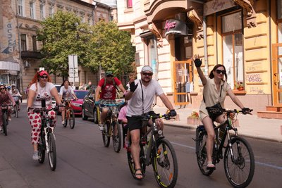 Велопарад дівчат, велосипеди, Франківськ