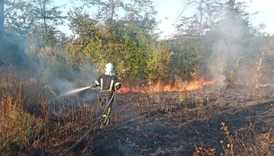 За добу на Хмельниччині сталося 27 пожеж: вогнем знищено 15 тисяч квадратних метрів землі За добу на Хмельниччині сталося 27 пожеж: вогнем знищено 15 тисяч квадратних метрів землі