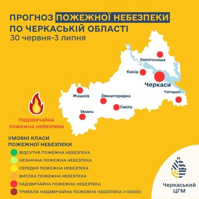 На Черкащині синоптики попереджають надзвичайну пожежну небезпеку На Черкащині синоптики попереджають надзвичайну пожежну небезпеку