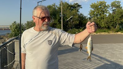 "Рибалю для котів": як місцеві жителі ловлять рибу на 8 причалі в Миколаєві "Рибалю для котів": як місцеві жителі ловлять рибу на 8 причалі в Миколаєві