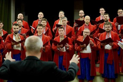 хор, чоловічий хор, диригент, журавлі хор, чоловічий хор, диригент, журавлі