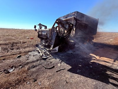 «Молнія» атакувала вантажівку на Харківщині