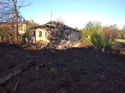 Наслідки обстрілів Краматорська 12 травня. Фото: Facebook/Олександр Гончаренко