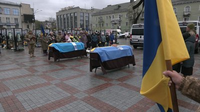 З військовим Сергієм Рачуком попрощались у Рівному З військовим Сергієм Рачуком попрощались у Рівному