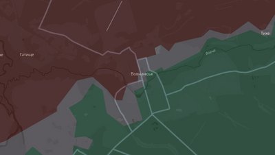 Вовчанськ на мапі, 25 жовтня 2025 Вовчанськ на мапі, 25 жовтня 2025