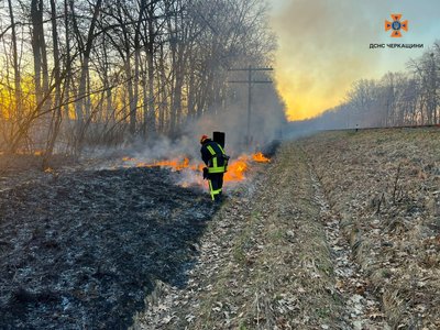 На Черкащині горіло узбіччя поблизу залізниці На Черкащині горіло узбіччя поблизу залізниці