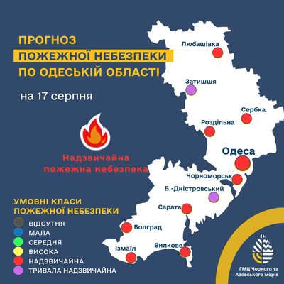 Якою буде погода в Одесі та області 17 серпня Якою буде погода в Одесі та області 17 серпня
