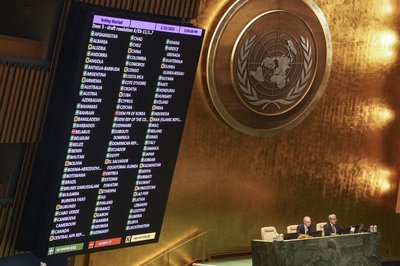 Результати голосування Генасамблеї ООН за подану Україною резолюцію до річниці вторгнення РФ Результати голосування Генасамблеї ООН за подану Україною резолюцію до річниці вторгнення РФ