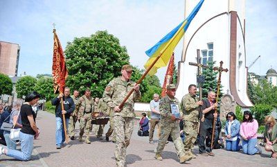 Похорон бійця Миколи Пакуляка, Чортків