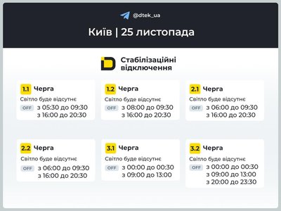 У Києві та області оновили на сьогодні графіки відключення світла У Києві та області оновили на сьогодні графіки відключення світла