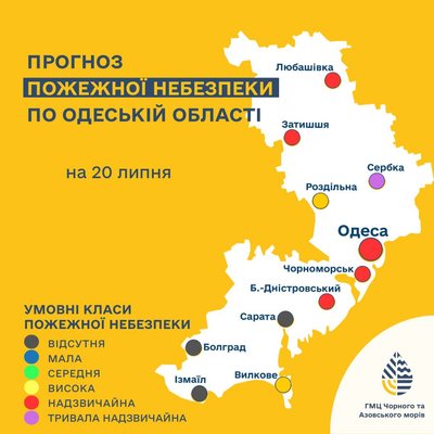 Якою буде погода в Одесі та області 20 липня Якою буде погода в Одесі та області 20 липня