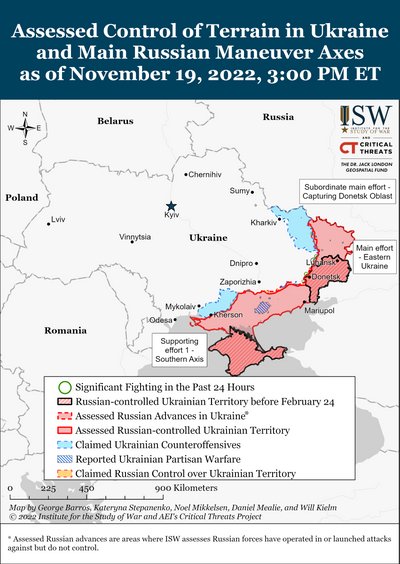 Відведеними з Херсона силами РФ зміцнює свої позиції на Донбасі і Запоріжжі — ISW Відведеними з Херсона силами РФ зміцнює свої позиції на Донбасі і Запоріжжі — ISW