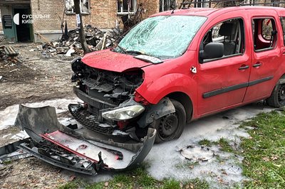 Наслідки атаки РФ у Солом'янському районі Києва Наслідки атаки РФ у Солом'янському районі Києва