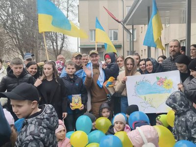 Повернення полонених, звільнені з полону, Іван Романюк, та Андрій Вінницький, Тернопільщина, квітень 2025 Повернення полонених, звільнені з полону, Іван Романюк, та Андрій Вінницький, Тернопільщина, квітень 2025