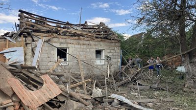 Наслідки влучання у Дергачах Наслідки влучання у Дергачах