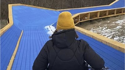 На Житомирщині відкрили тюбінг гірку, створену в рамках програми "Власна справа"