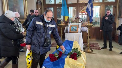 Прощання з військовим Русланом Раховецьким, Херсон, 23 січня 2026 року Прощання з військовим Русланом Раховецьким, Херсон, 23 січня 2026 року