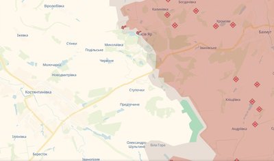 Костянтинівка мапа на 1 серпня 2025 року Костянтинівка мапа на 1 серпня 2025 року