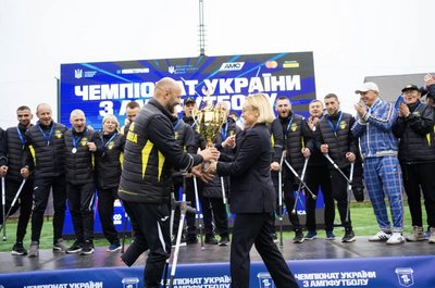 Нагородження "Сталь-Буковини" за друге місце у Першій лізі Нагородження "Сталь-Буковини" за друге місце у Першій лізі