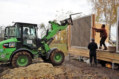 У Тростянецькій громаді на Сумщині будують екобудинок із пресованої соломи У Тростянецькій громаді на Сумщині будують екобудинок із пресованої соломи