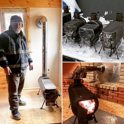 Волонтери з Ірпеня виготовляють пічки для містян та на передову Волонтери з Ірпеня виготовляють пічки для містян та на передову