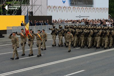 Військовослужбовці беруть участь у військовому параді в Кишиневі з нагоди 35-ї річниці незалежності Молдови, 27 серпня 2026 року Військовослужбовці беруть участь у військовому параді в Кишиневі з нагоди 35-ї річниці незалежності Молдови, 27 серпня 2026 року