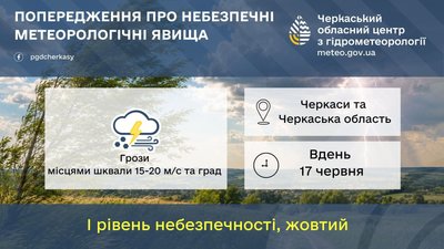На Черкащині синоптики попереджають про погіршення погоди На Черкащині синоптики попереджають про погіршення погоди