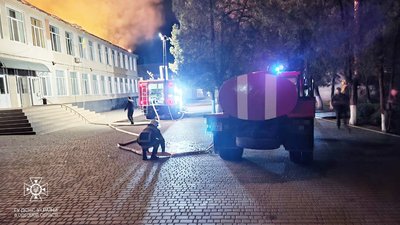 На Одещині вночі горів ліцей На Одещині вночі горів ліцей
