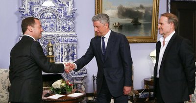 Юрій Бойко Герой України, Медведєв і Медведчук. Москва, 22 березня 2019 року