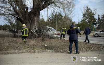 На Полтавщині 63-річний водій автомобіля в’їхав в дерево