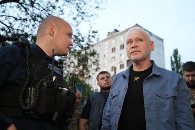 Терехов на місці удару в Харкові Терехов на місці удару в Харкові