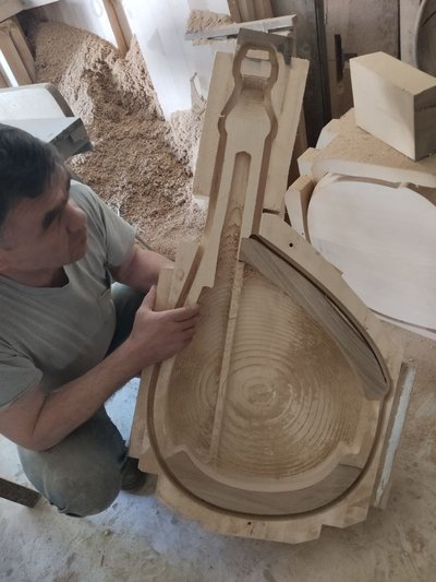 Процес створення харківської бандури, яка прозвучала на Євробаченні, майстер з Тернополя, Дмитро Губ'як, 19 травня 2026 року Процес створення харківської бандури, яка прозвучала на Євробаченні, майстер з Тернополя, Дмитро Губ'як, 19 травня 2026 року