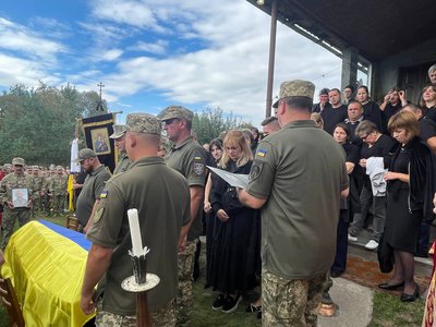 Підгороднянська ОТГ, прощання із бійцем, похорон