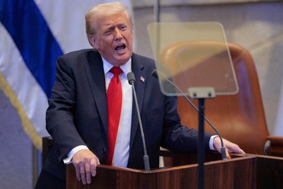 Президент США Дональд Трамп виступає в ізраїльському парламенті, Кнесеті, в Єрусалимі, 13 жовтня 2025 року Президент США Дональд Трамп виступає в ізраїльському парламенті, Кнесеті, в Єрусалимі, 13 жовтня 2025 року