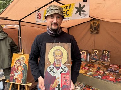 Ветеран Андрій Бень, Івано-Франківськ, день міста, ікона