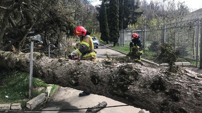 Протягом 26 квітня рятувальники 22 рази залучалися до ліквідації наслідків негоди Протягом 26 квітня рятувальники 22 рази залучалися до ліквідації наслідків негоди