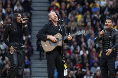 Кріс Мартін, соліст гурту Coldplay, на Іграх нескорених Кріс Мартін, соліст гурту Coldplay, на Іграх нескорених