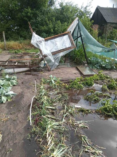Пошкоджена городина, електроопори та дахи будинків: жителі громади на Черкащині показали наслідки негоди Пошкоджена городина, електроопори та дахи будинків: жителі громади на Черкащині показали наслідки негоди