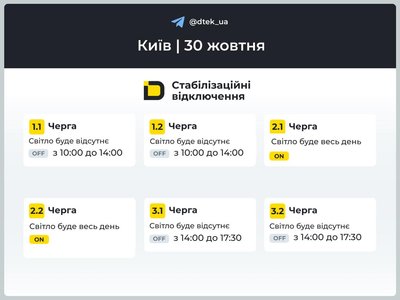 На Київщині діють екстрені відключення світла, у столиці застосовують графіки На Київщині діють екстрені відключення світла, у столиці застосовують графіки