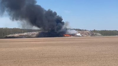 Скобичівка, полігон, пожежа, сміттєзвалище Скобичівка, полігон, пожежа, сміттєзвалище