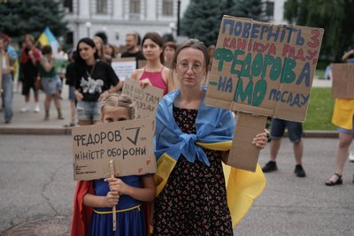 Тиждень протестів у Дніпрі: містяни вимагають повернути Федорова на посаду міністра оборони