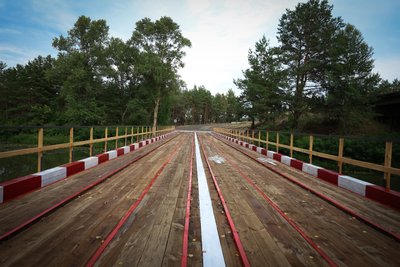 На Київщині відкрили тимчасову переправу в селі Лебедівка На Київщині відкрили тимчасову переправу в селі Лебедівка