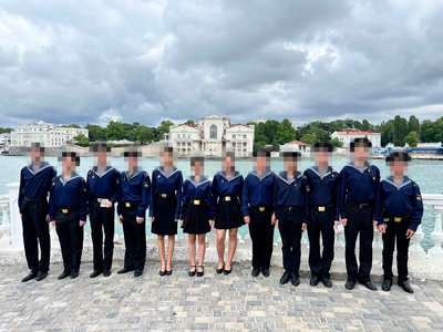 Cadet class from the village of Shchaslyvtseve in Sevastopol Cadet class from the village of Shchaslyvtseve in Sevastopol
