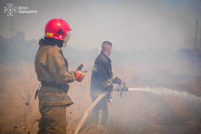 Біля Одеси четверту добу поспіль горять поля зрошення Біля Одеси четверту добу поспіль горять поля зрошення