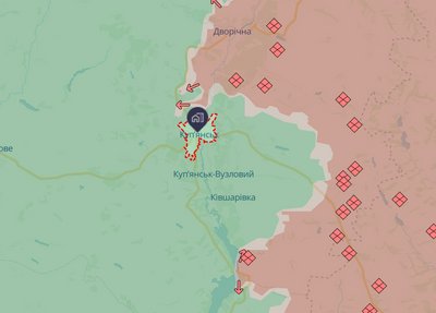 Куп'янськ на мапі бойових дій