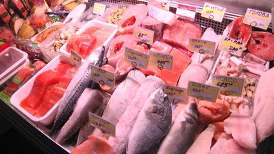 Асортимент риби та морепродуктів Асортимент риби та морепродуктів