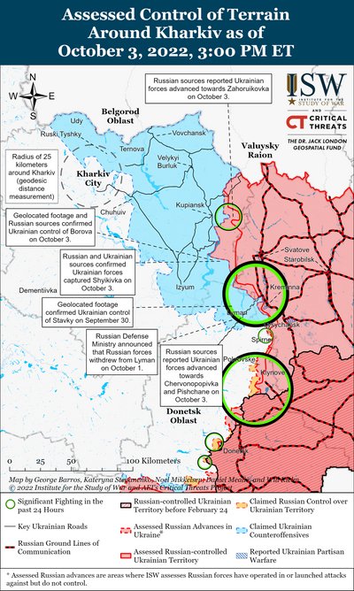 Карта боїв в Україні станом на 3 жовтня Карта боїв в Україні станом на 3 жовтня