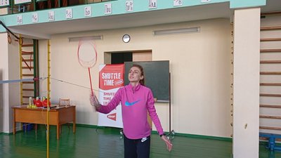 Студентів навчають бадмінтону, програма "Час волану, Тернопіль, березень 2025