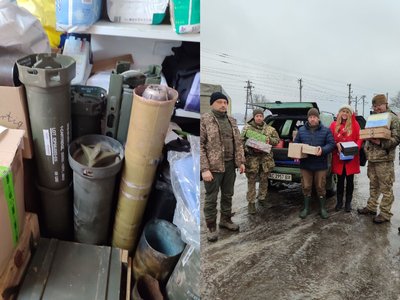 Волинські студенти розмальовують тубуси від снарядів до благодійного аукціону Волинські студенти розмальовують тубуси від снарядів до благодійного аукціону