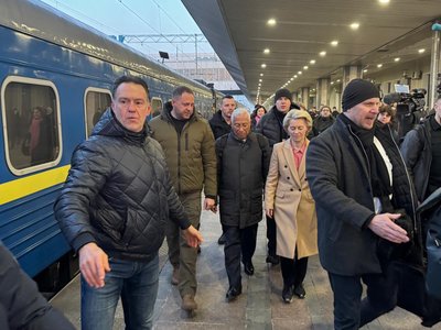 Президентка Єврокомісії Урсула фон дер Ляєн і голова Євроради Антоніу Кошта Президентка Єврокомісії Урсула фон дер Ляєн і голова Євроради Антоніу Кошта